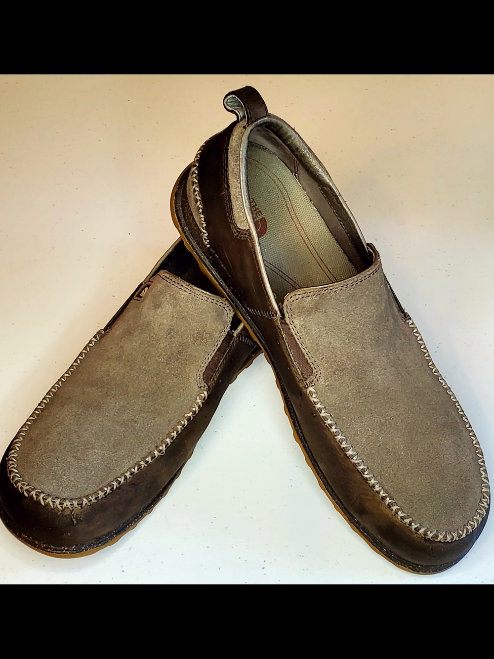 Mens Slip On Loafer by The North Face Size 9/42 Mushroom Suede Comfort Casual
